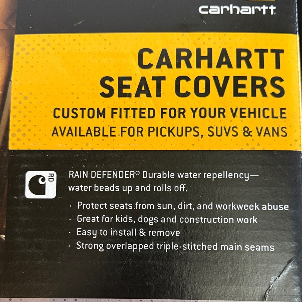 Carhartt GREY Seat Saver Seat Covers Set- 17-22 Dodge Ram-NWT - Picture 2 of 9